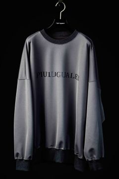 113SPORT HYPER JERSE BIG CREW / フロントロゴ ジャージ ビック クルーネック グレー