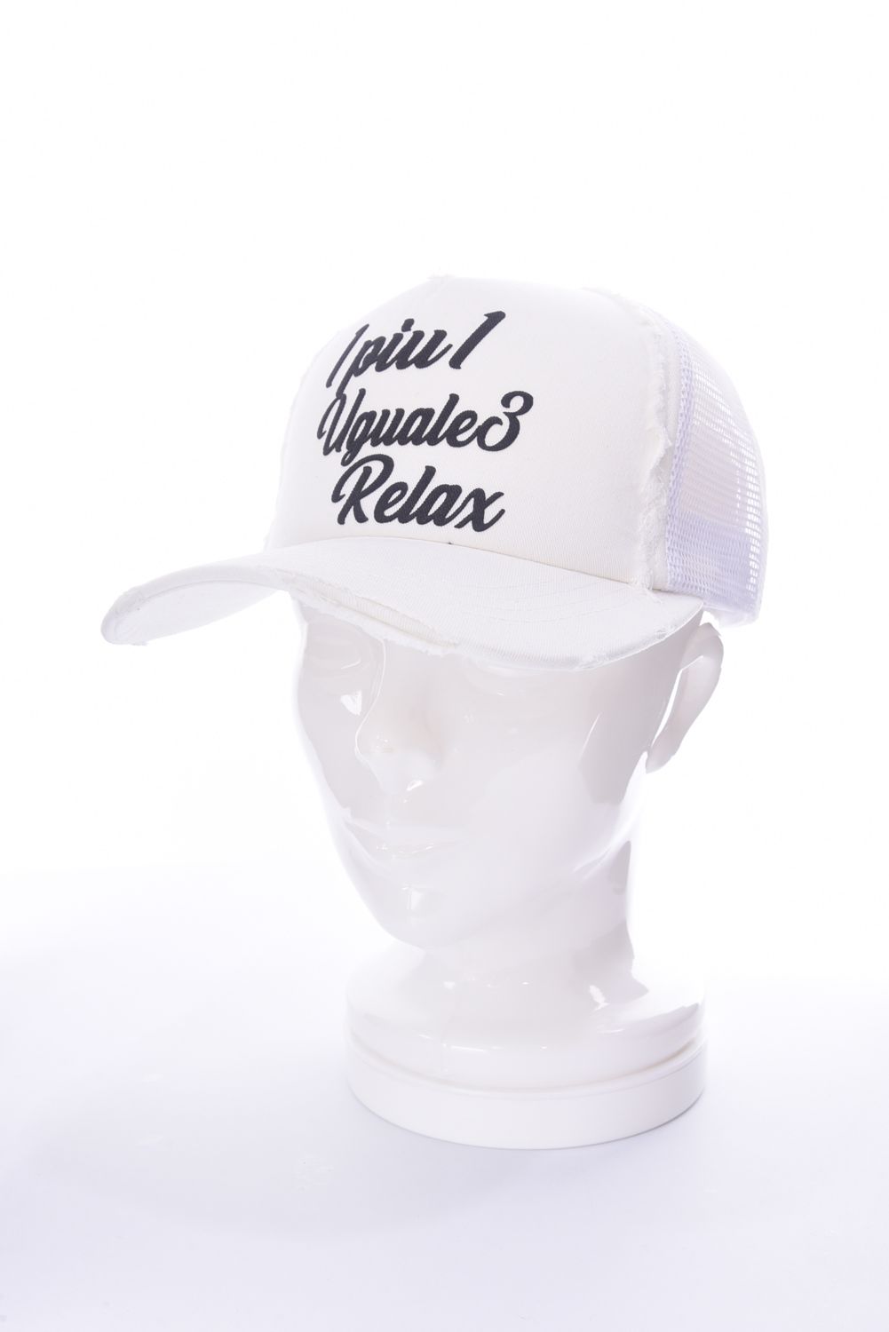 3 STEPS LOGO CAP / 発泡プリント ロゴキャップ ホワイト