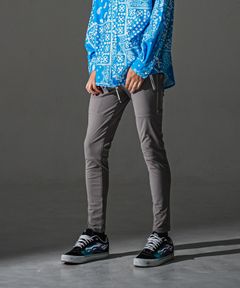 Johnson LINE NYLON PT / 【定番】 ナイロンマイクロファイバー ジョンソンラインパンツ (グレー/シルバー) （7月下旬入荷予定）※オーダー締切:5月23日(土)17時