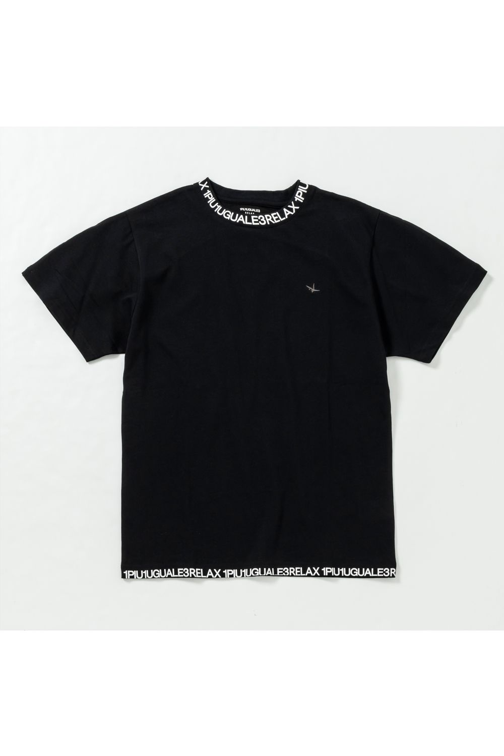 COLLAR LOGO T-SHIRT / カラーロゴプリント クルーネックTシャツ ブラック (3月~4月頃入荷予定) - S