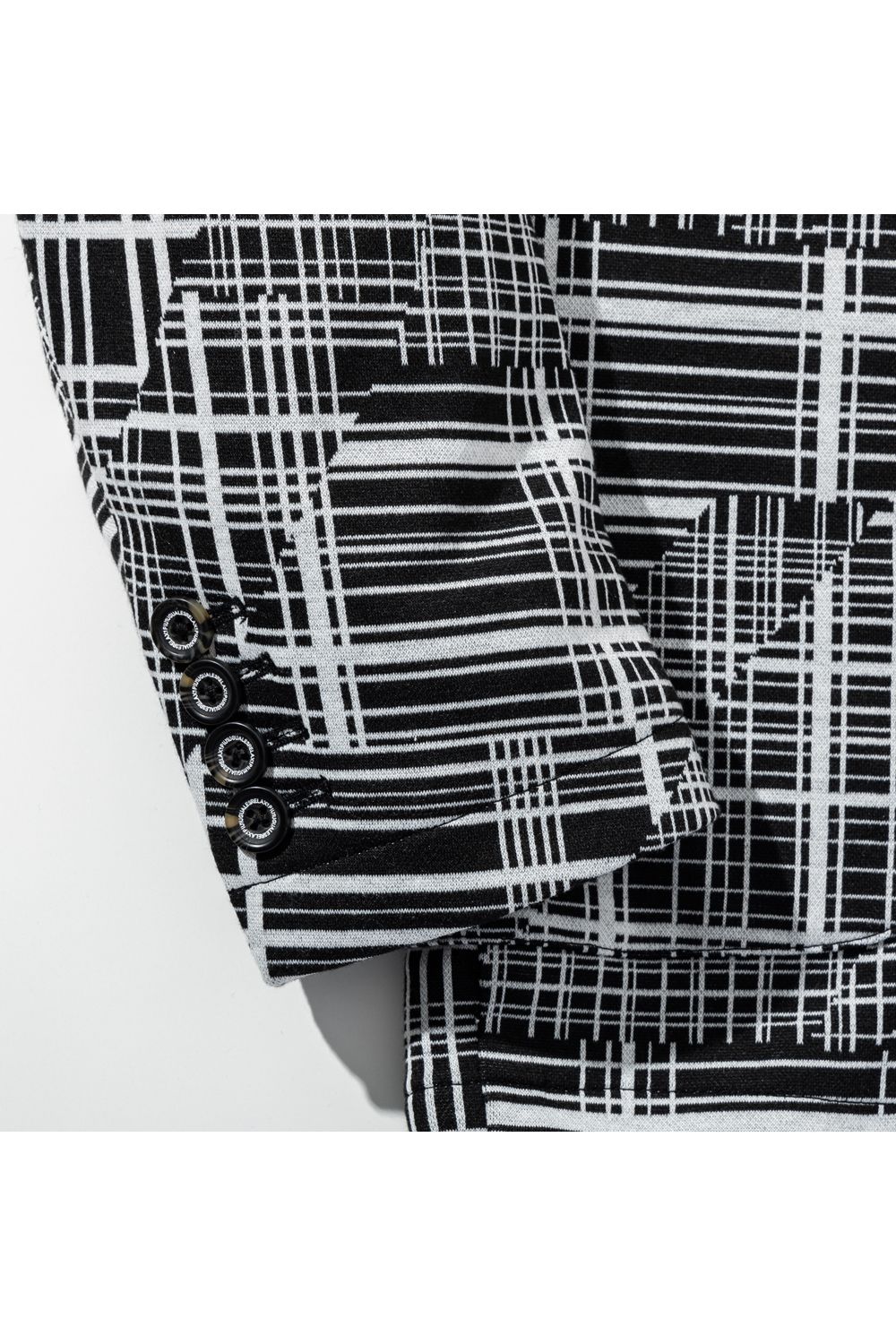 【26SS】 GEOMETRIC CLASSIC JACQUARD JACKET / ジオメトリック総柄 テーラードシングルジャケット (ブラック) (2月上旬入荷予定)