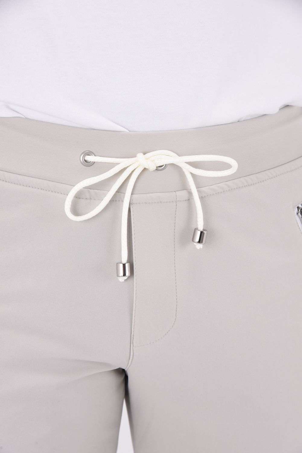 JOHNSON LINE HEAT PT / 【定番商品】 裏ボアフリース ハイブリットジャージー ラインパンツ グレー/ホワイト