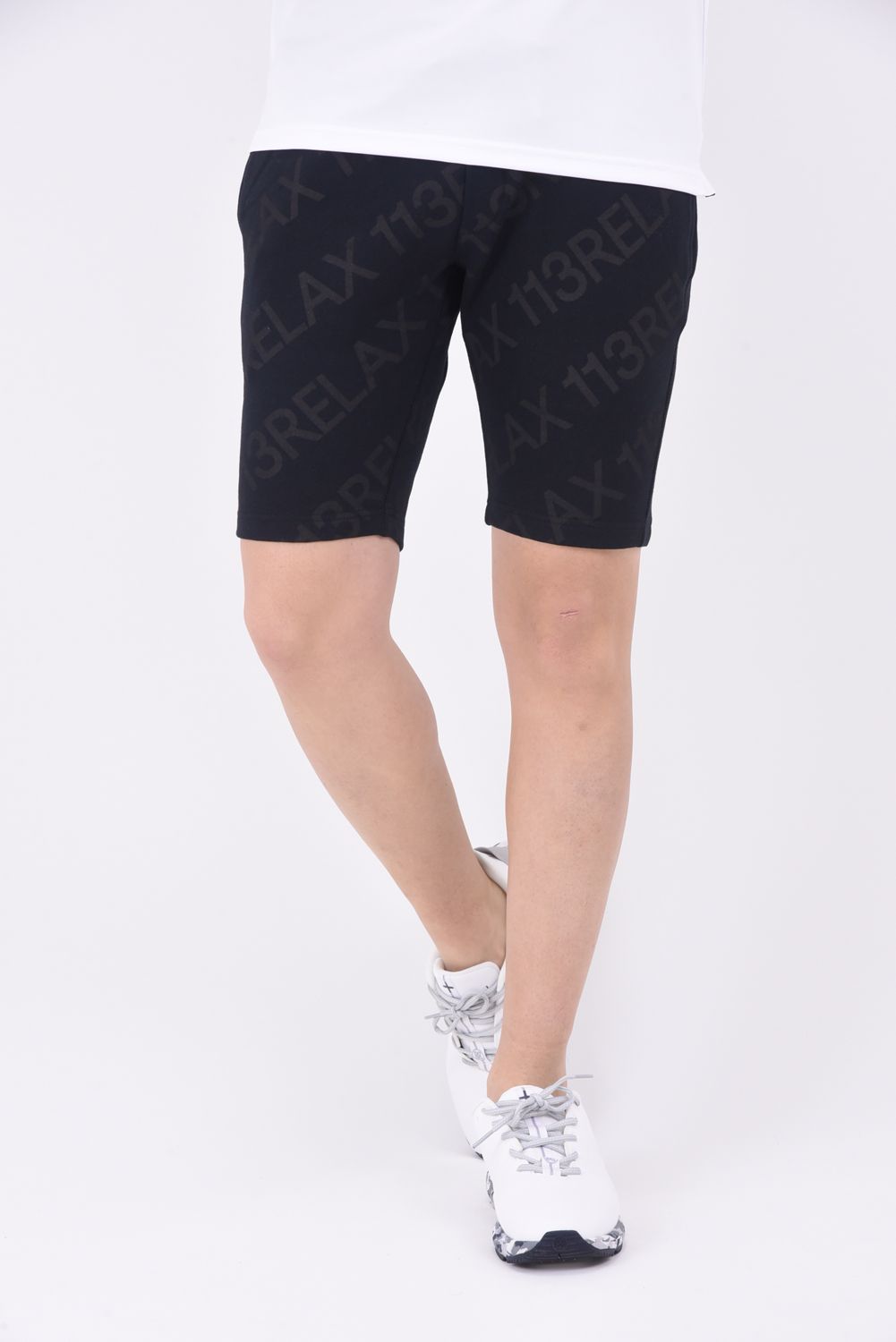 1PIU1UGUALE3 RELAX - DIAGONAL LOGO SHORT PANTS / サイドリブ