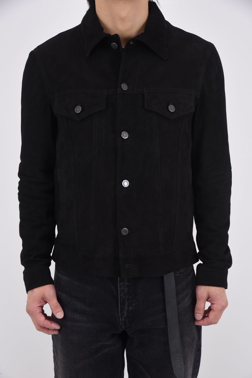 JACK (ジャック) / Gジャン型 ゴートスキン スエードジャケット  ブラック