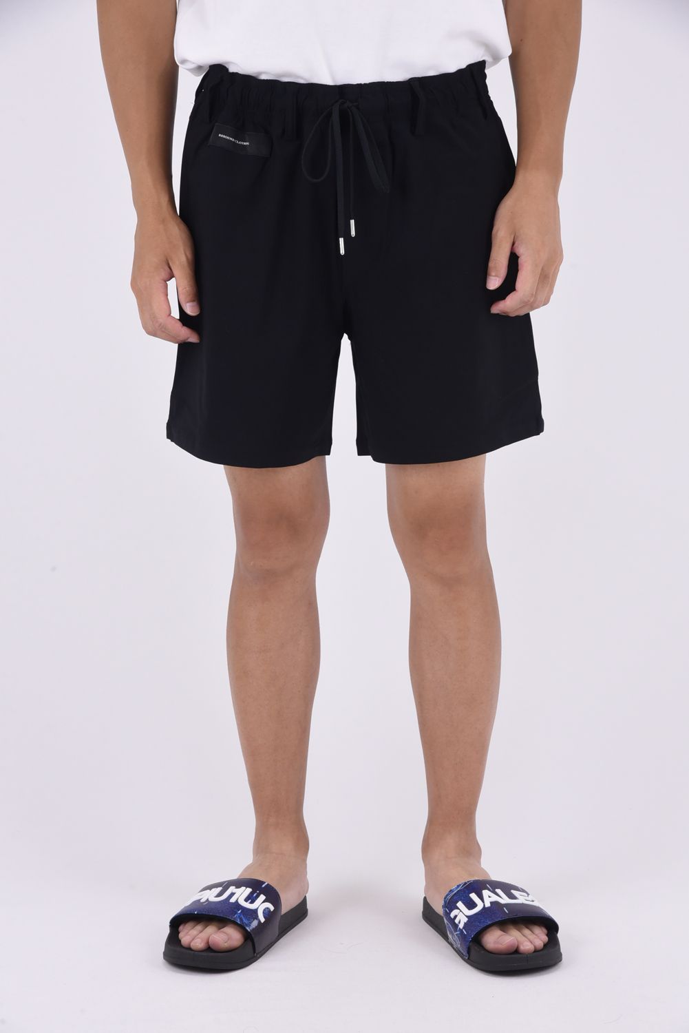 【旧品番】 TV NYLON SHORTS / 高機能ナイロンマイクロファイバー ルーズフィット ハーフパンツ ブラック