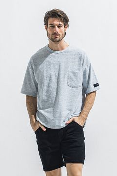 PILE OVER TEE / パイル オーバーサイズ Tシャツ （サックス） (4月中旬入荷予定) ※オーダー締切:2月15日(日)18時