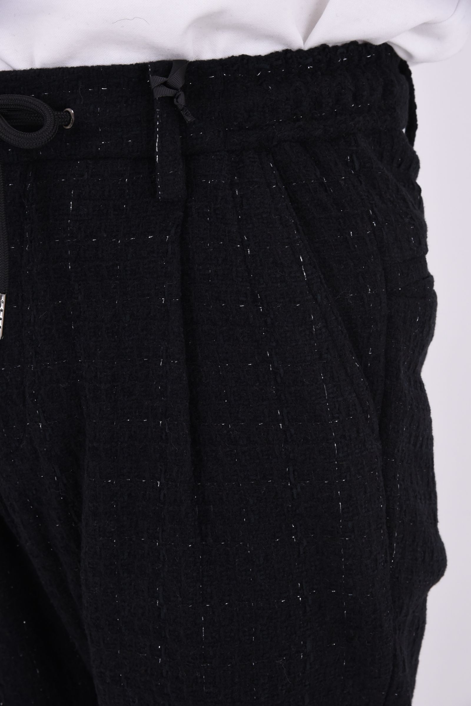 【26AW】【セットアップ】 LAME SQUARE JACQUARD JACKET & SLACKS / ファンシーツイード テーラードシングルジャケット&イージースラックス (ブラック)