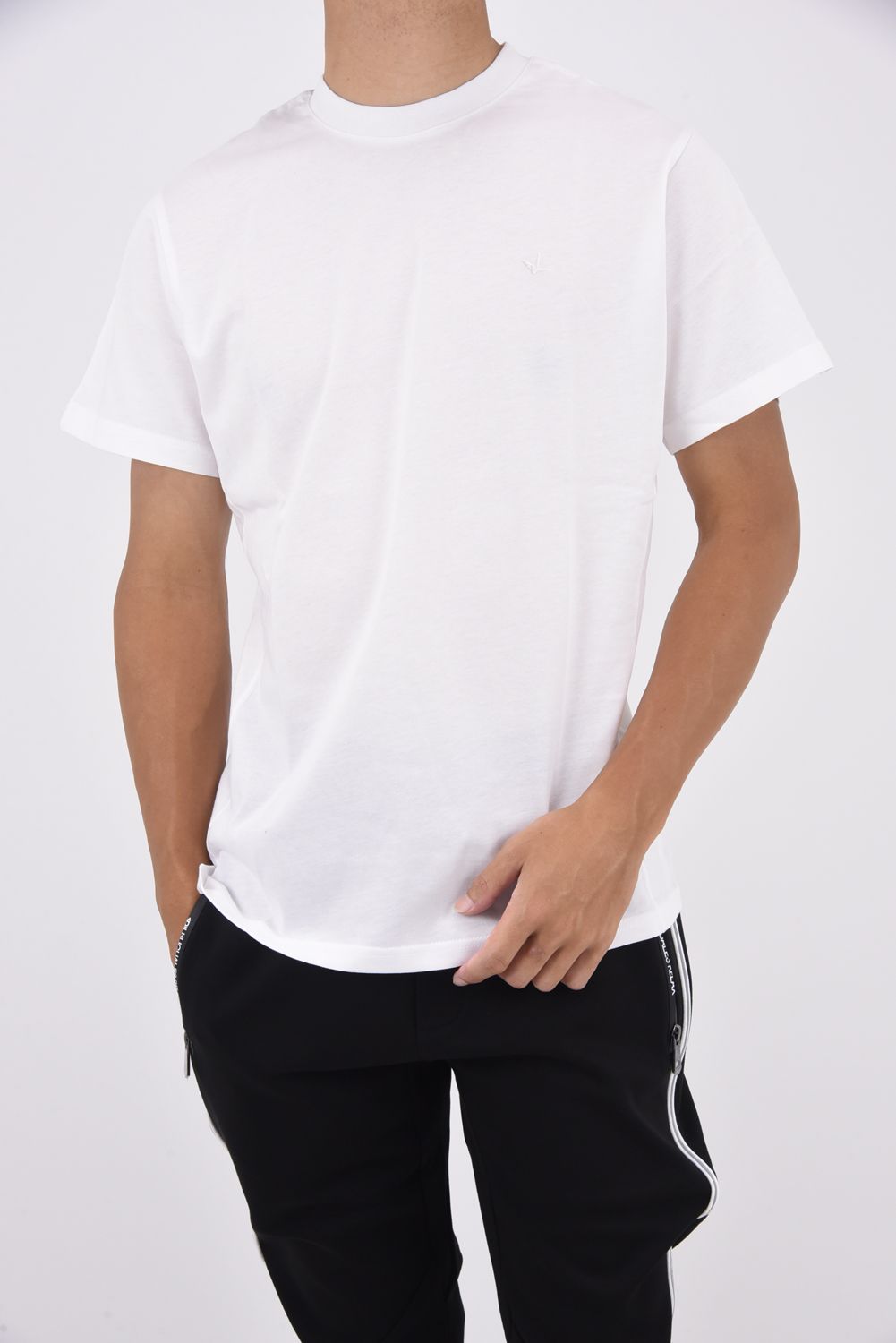 HALF RHINESTONE T-SHIRT / ハーフ ラインストーン Tシャツ ホワイト