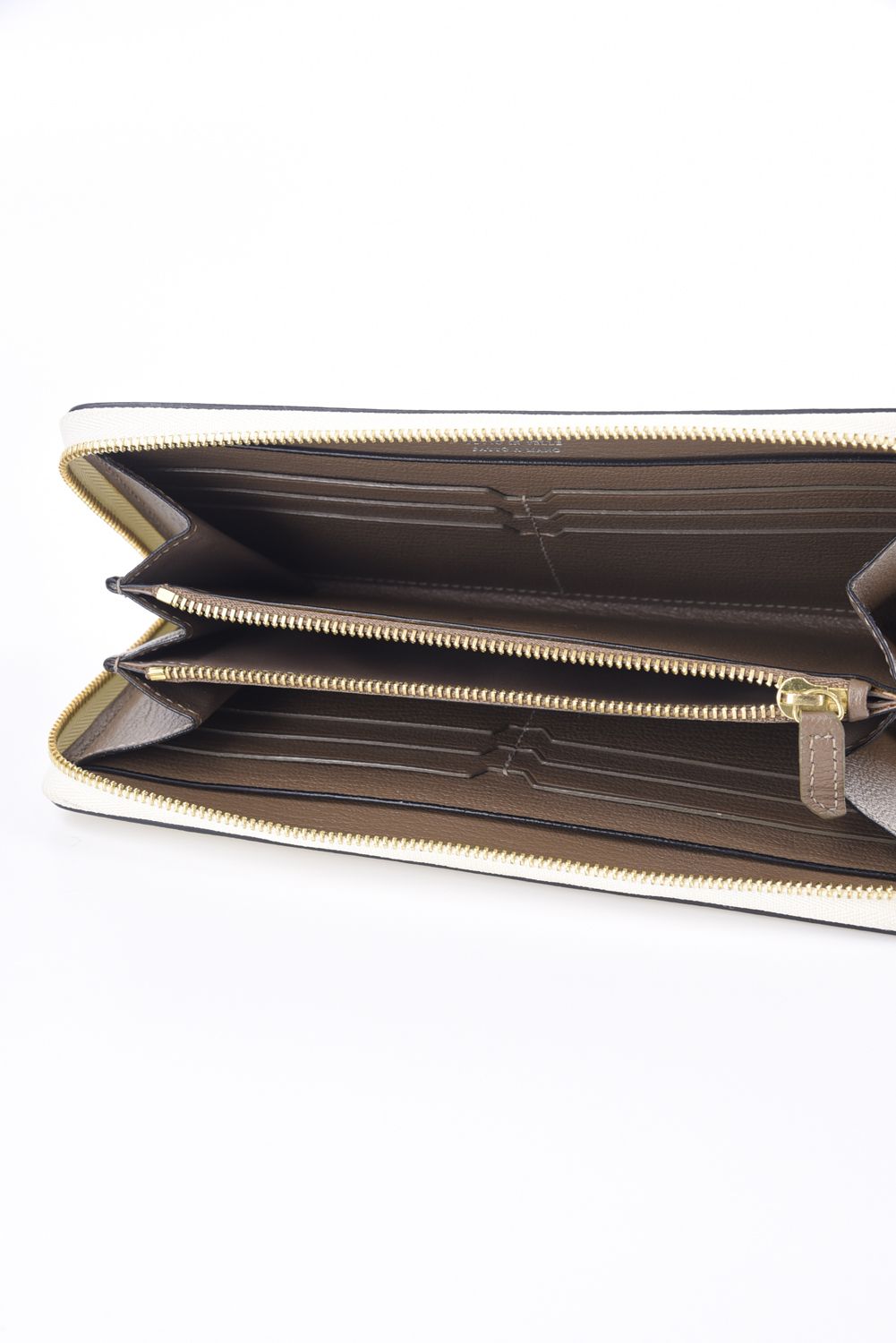 【残り1点】 ROUND ZIP LONG WALLET / LA409 ラウンドジップ ロングウォレット ホワイト / グレー