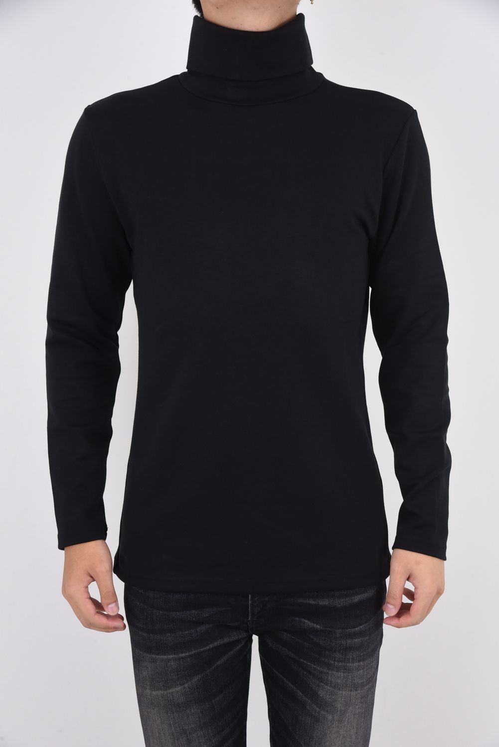 L/S TURTLE / ロングスリーブ ウォーム タートルーネック ブラック
