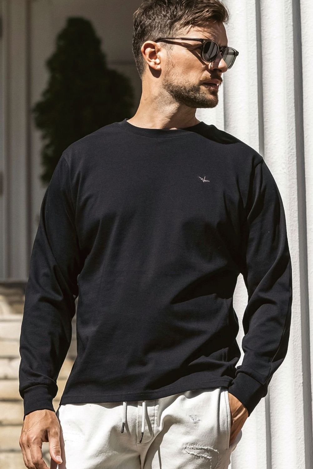 【26SS】 GRADIENT RHINESTONE LONG T-SHIRT / グラデーション ラインストーンロゴ ロングスリーブTシャツ (ブラック)