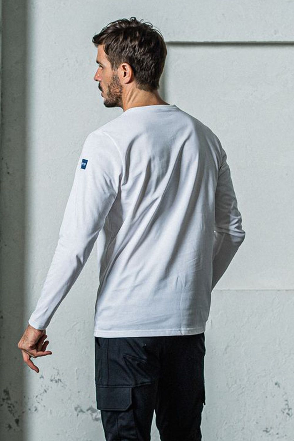 NSNF LONG SLEAVE TEE / ロゴプリント オーガニックコットン ロングスリーブ Tシャツ ホワイト