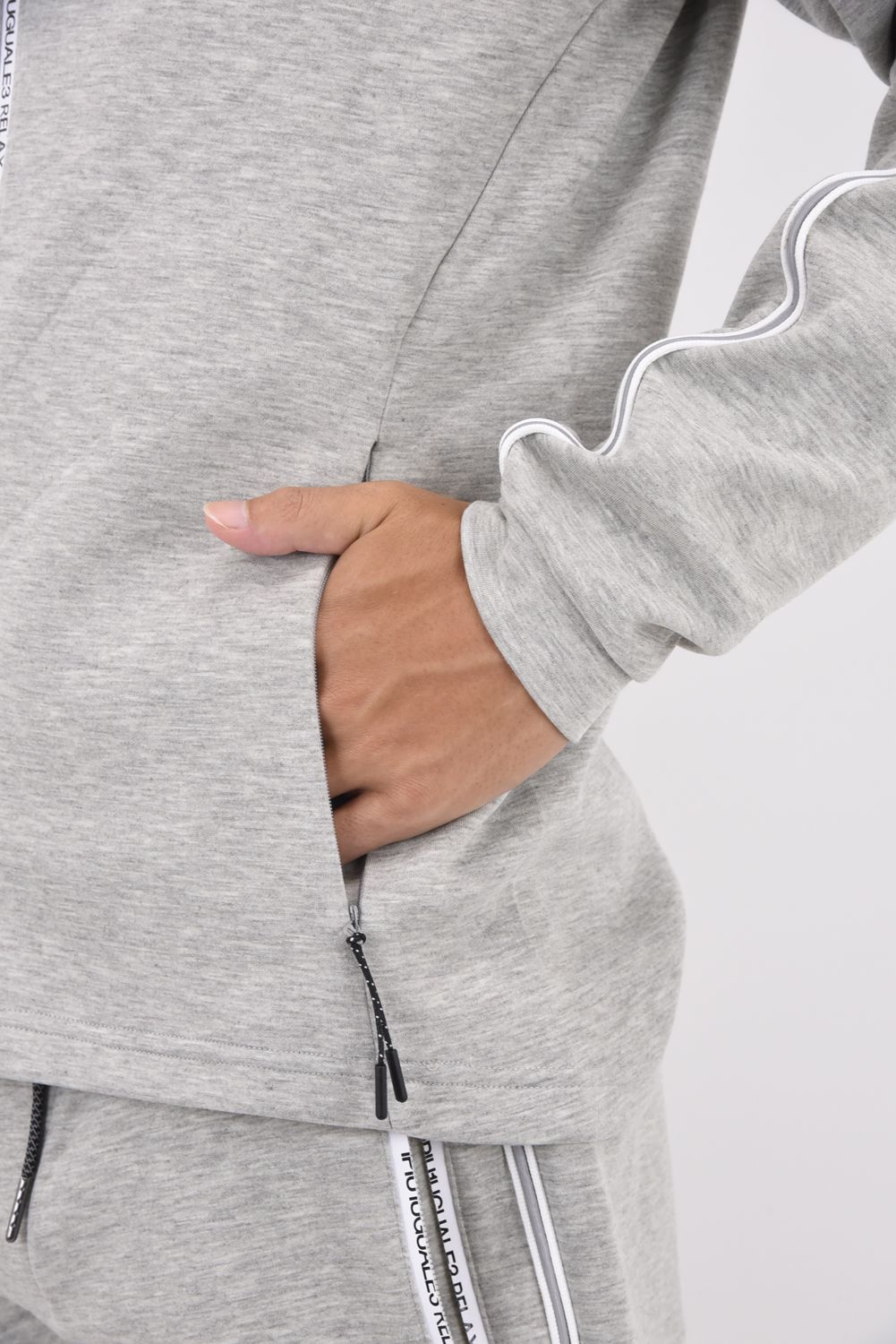 PIPING LINE HOODIE / パイピング ライン フーディ グレー