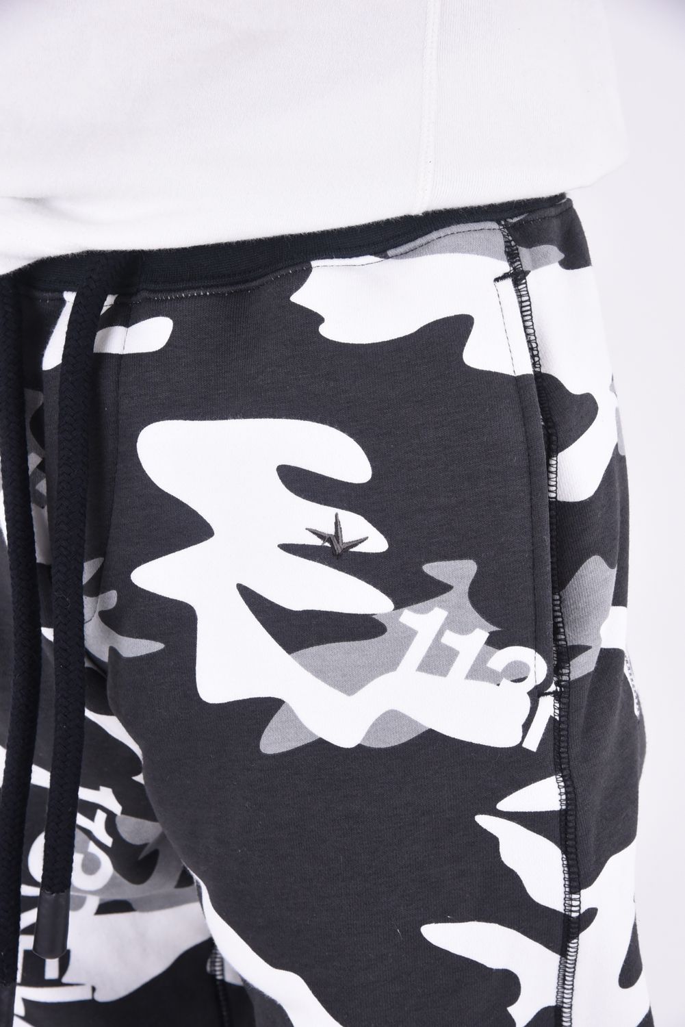 SUPER HEAVY 500 CAMO PANTS / スーパーヘビー スウェット カモ柄パンツ ブラックカモ