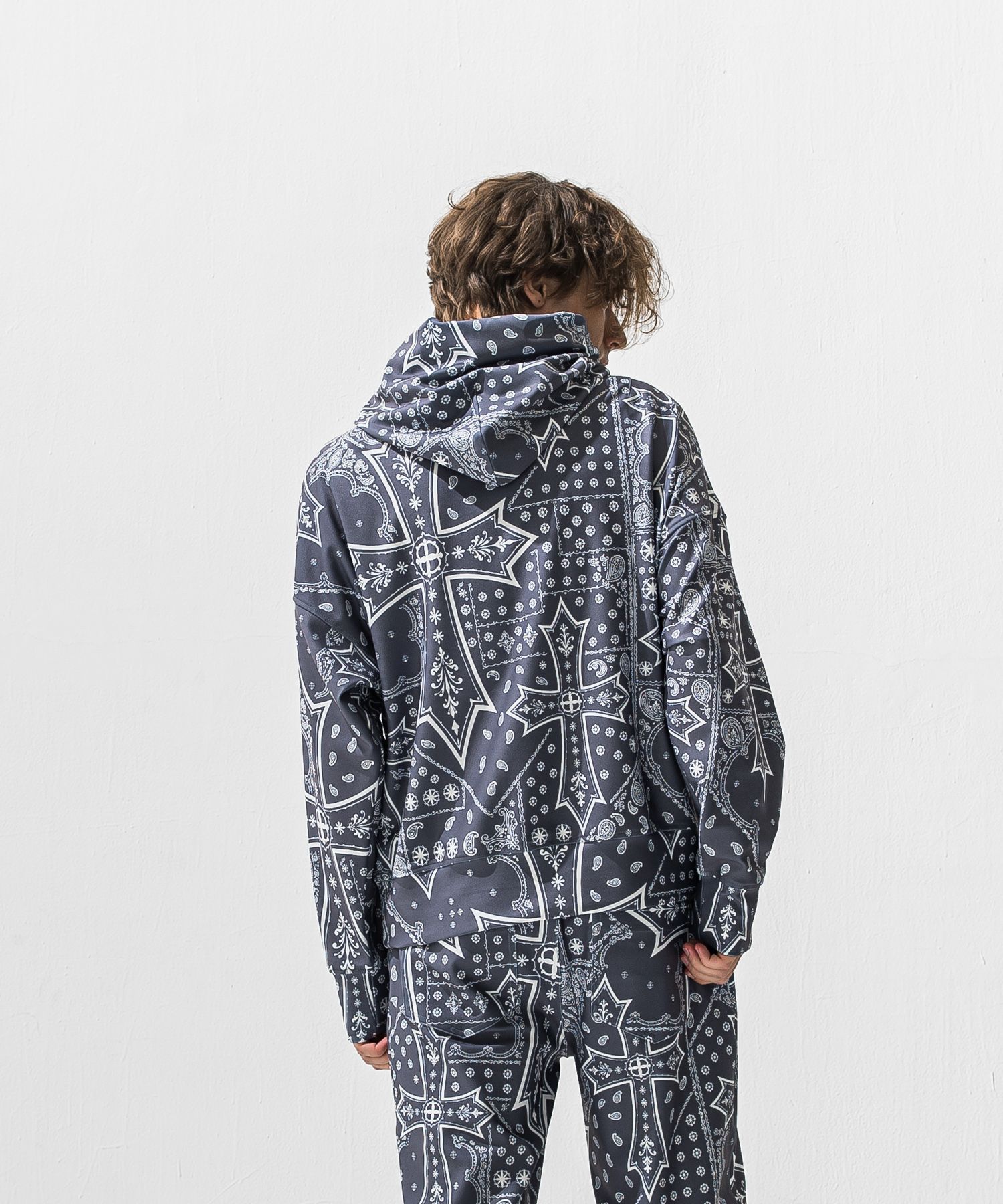 OVER HOODIE / トリコット オーバーパーカー (クロスグレー) (1月上旬入荷予定) ※オーダー締切:9月7日(月)17時