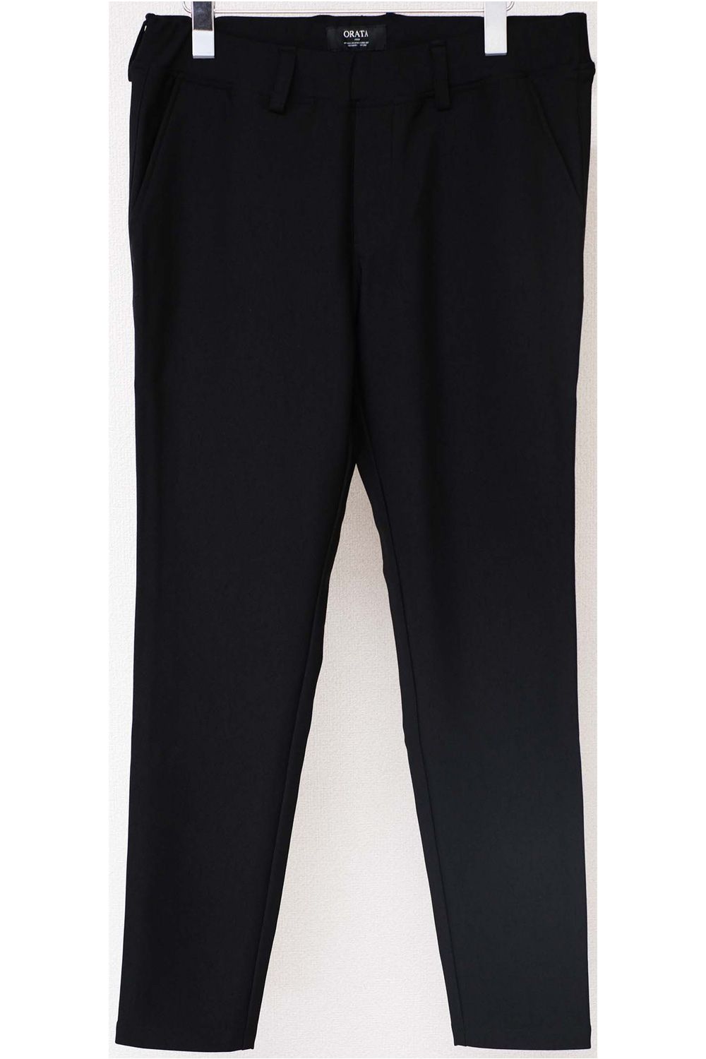 SL EASY PANTS / スラックス型 テーパード イージーパンツ ブラック