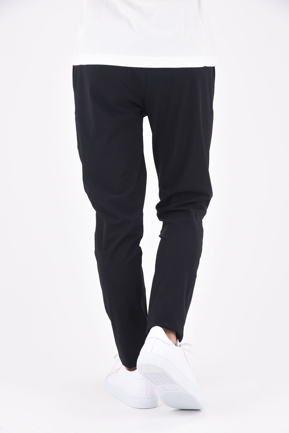 OX JERSEY SL TUCK PANTS / スラックス型イージーパンツ ブラック