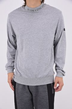 【LEON10月号掲載】【26AW】 WILL COMBI / ハイブリッド モックネックリブTシャツ (グレー/ブラック)