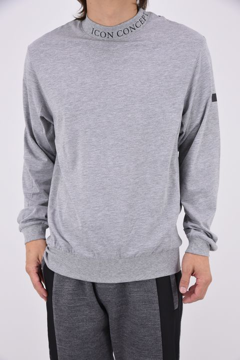 【26AW】 WILL COMBI / ハイブリッド モックネックリブTシャツ (グレー/ブラック)