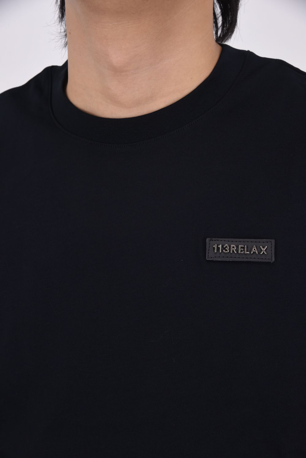 PLATE LONG T-SHIRT / プレート ロングTシャツ (ブラック)