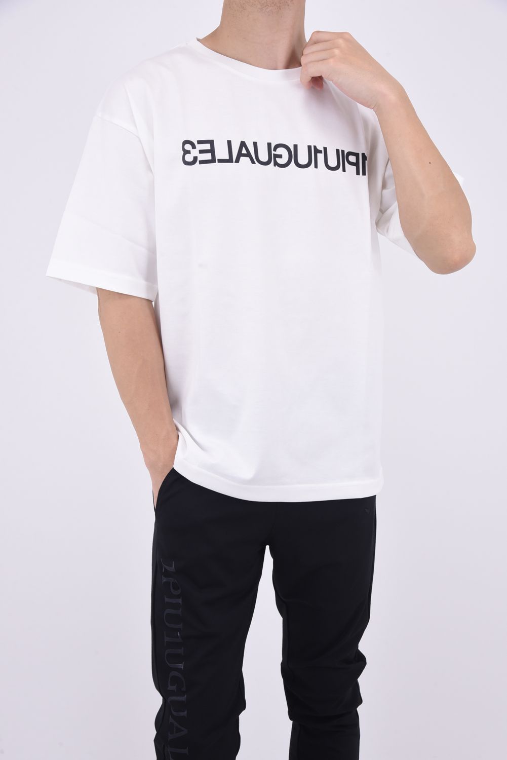 113 MIRROR BIG T / 113ミラーロゴ クルーネック 半袖 Tシャツ ホワイト