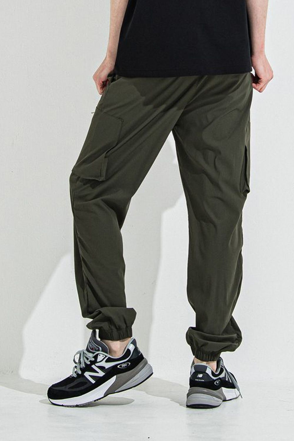 DAVID NYLON CARGO PANTS / ストレッチナイロン ミリタリーカーゴパンツ カーキ