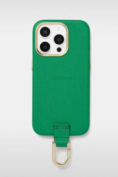 CARABINER-CASE / カラビナ付 iPhone レザーケース (ジョリーグリーン)