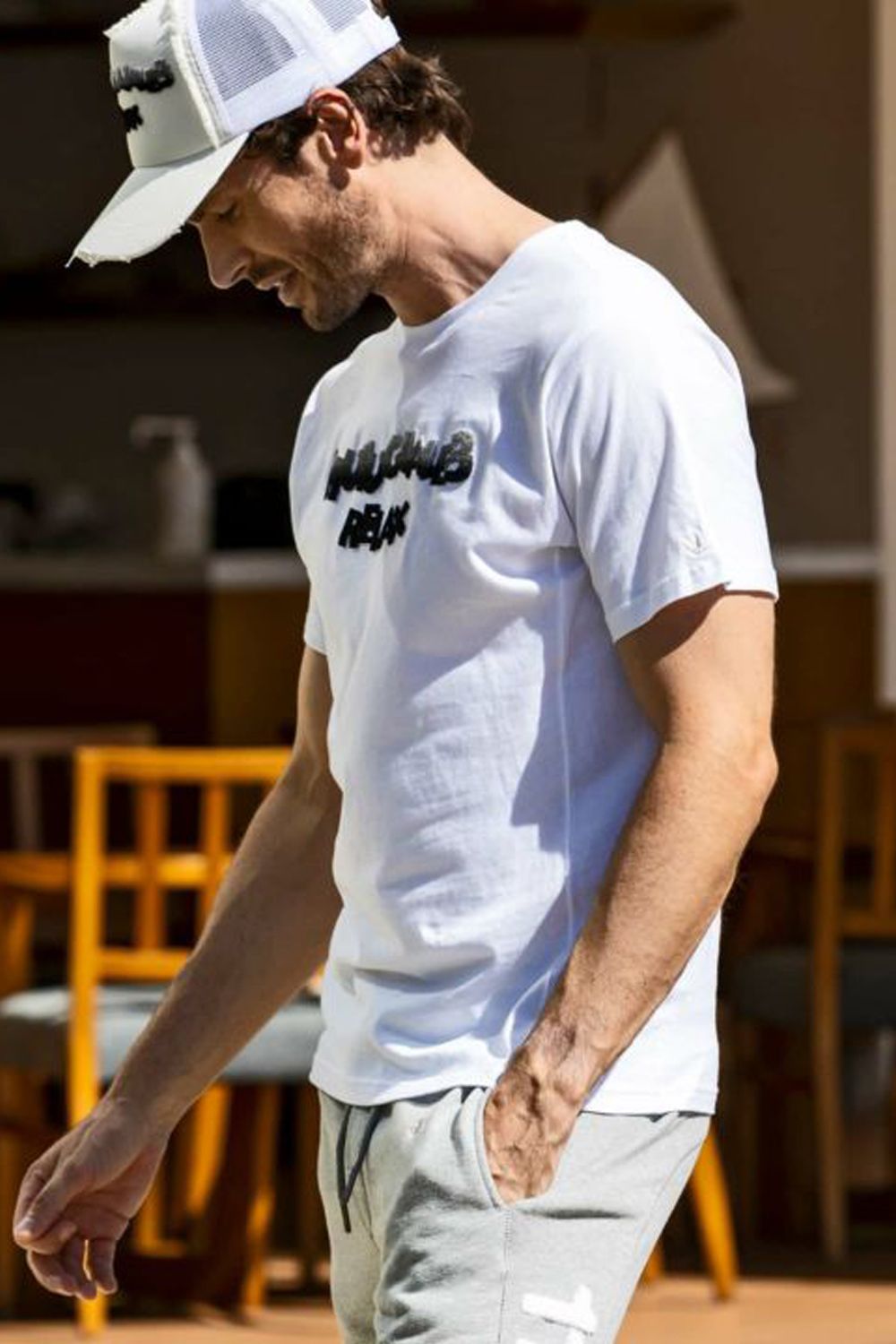 GRADATION TOOTHBRUSH EMBROIDERY T-SHIRTS / グラデーション 3Dロゴ 半袖Tシャツ ホワイト