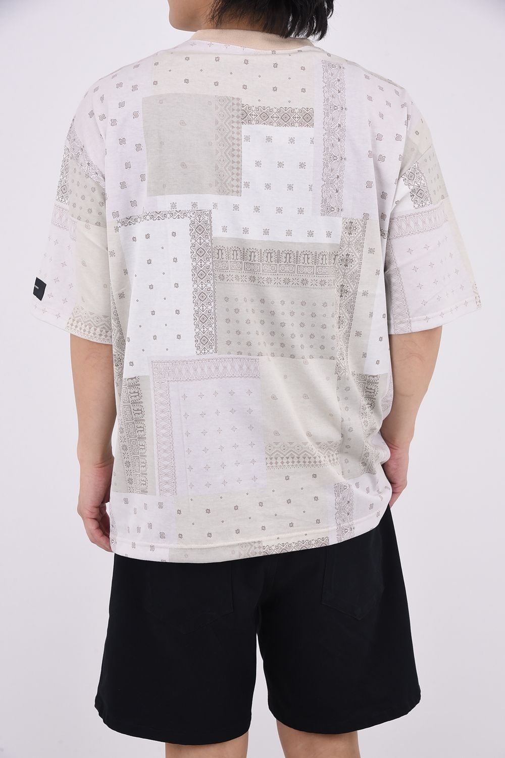 BANDANA OVER TEE / バンダナ オーバーサイズ 半袖Tシャツ ベージュ