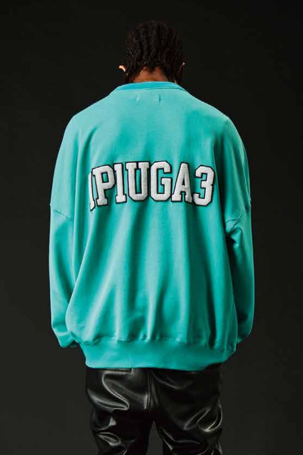 【113SPORT VOL.12 / 24AW】 113SPORT × THESAINT HEAVY FRENCH BIG CREW PO / 113ロゴ  ビッグクルー ターコイズ