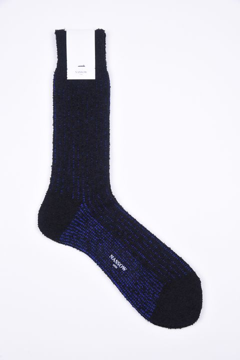 2 TONE RIB / 日本製 アクリルウール リブソックス ブラック