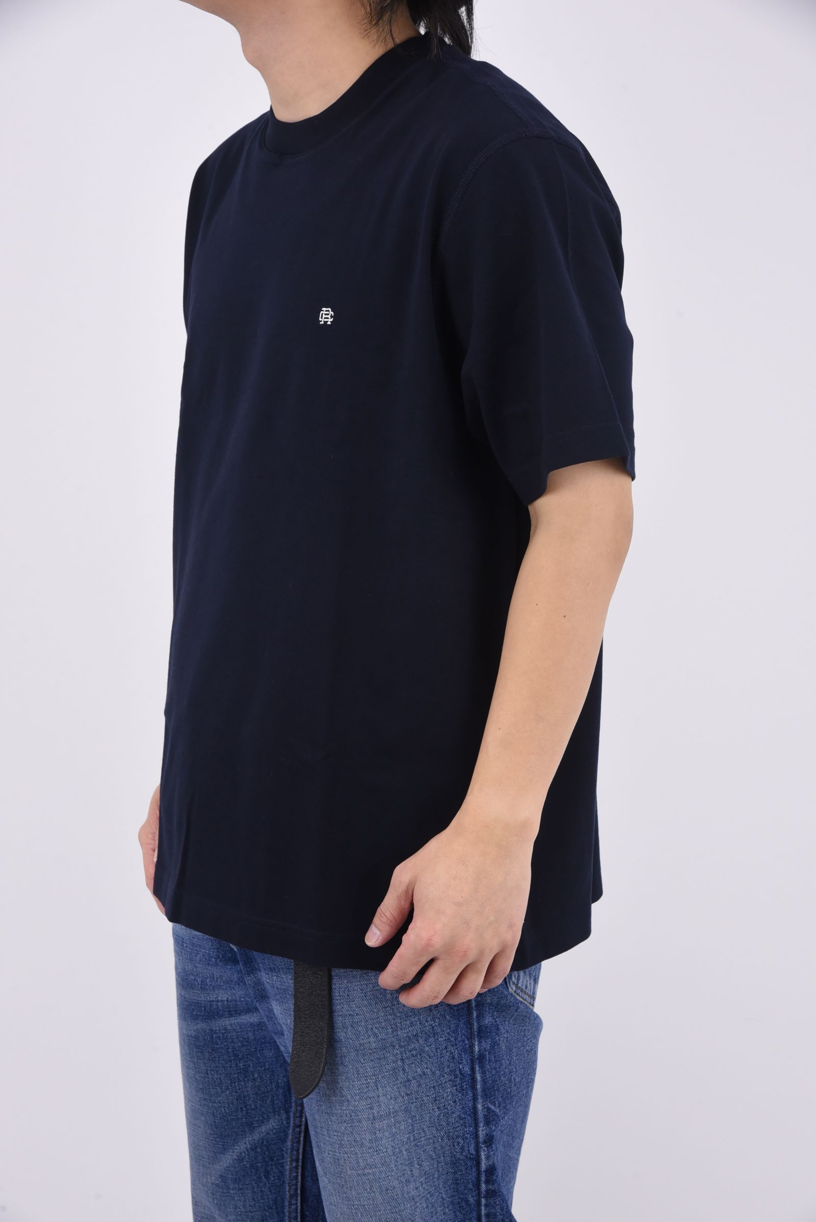 【国内正規品】【STANDARD FIT】 MIDWEIGHT JERSEY MONOGRAM T-SHIRT / ミッドウェイト ジャージ モノグラム 半袖Tシャツ ネイビー