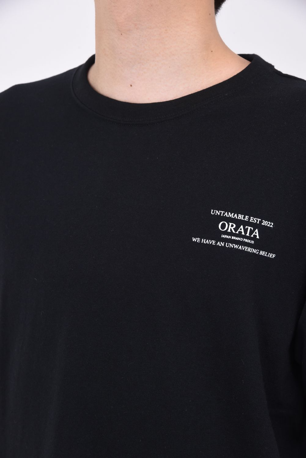 vintage crew T / メッセージロゴ クルーネック Tシャツ ブラック