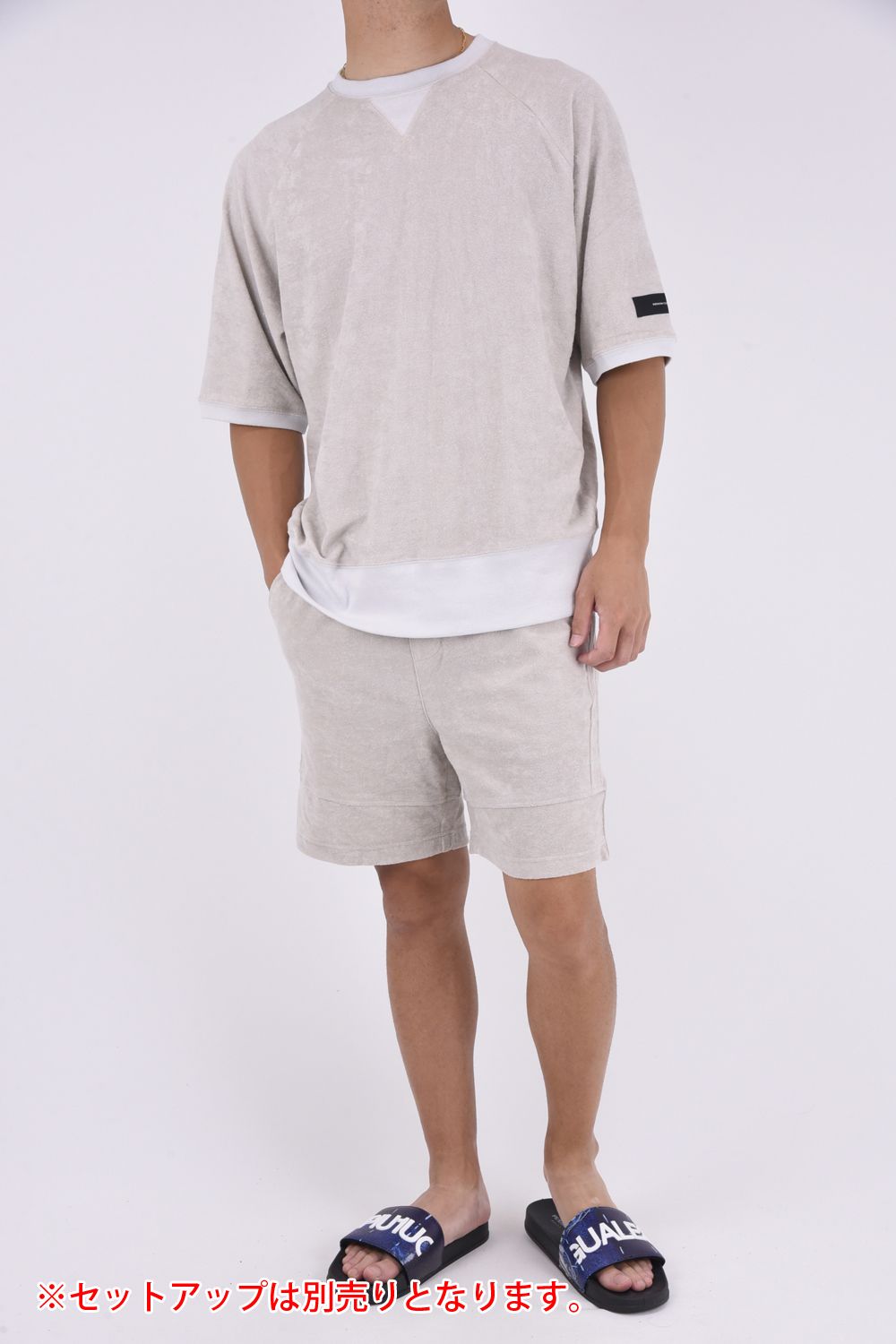 TYLER PILE SHORTS / パイル素材 ハーフパンツ グレージュ