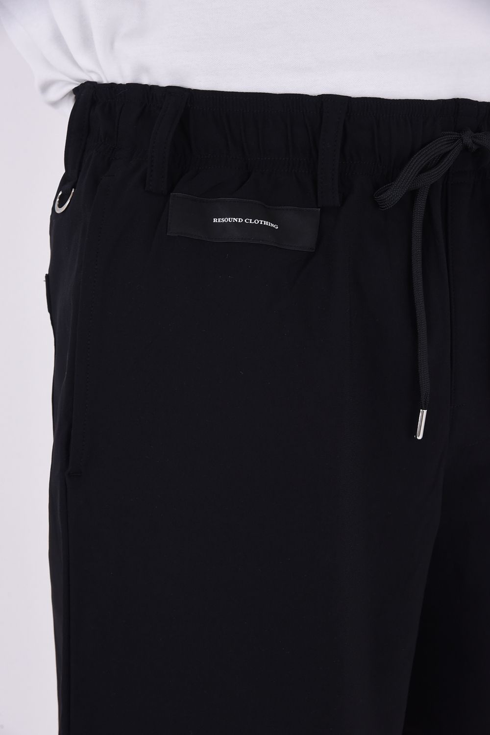 TV NYLON SHORTS / ナイロンマイクロファイバー ルーズフィット ショートパンツ ブラック