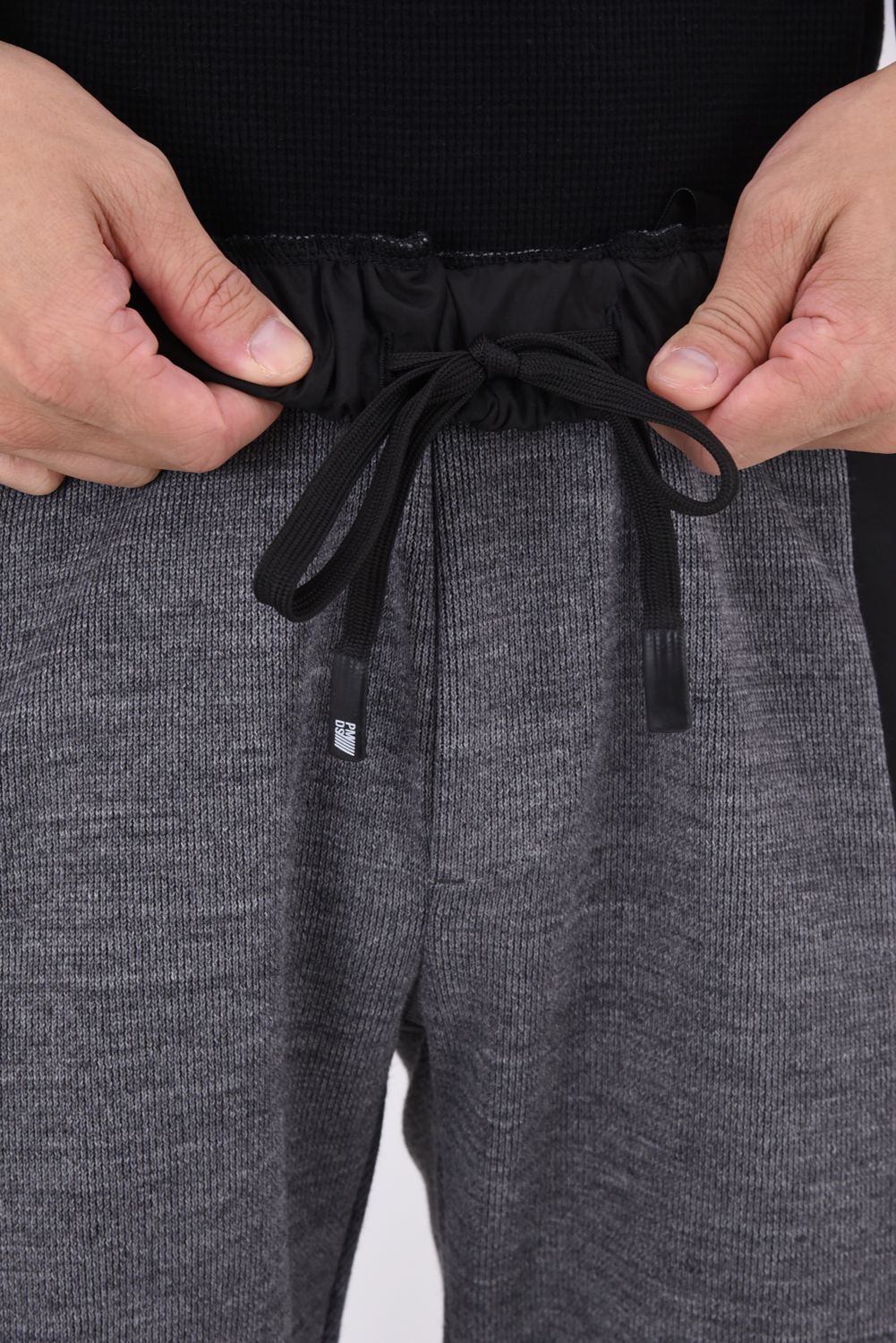 【LEON掲載】【26AW】 ICON PANT PRINT / ウール混 ツートーン サイドライン スウェットパンツ (グレー)