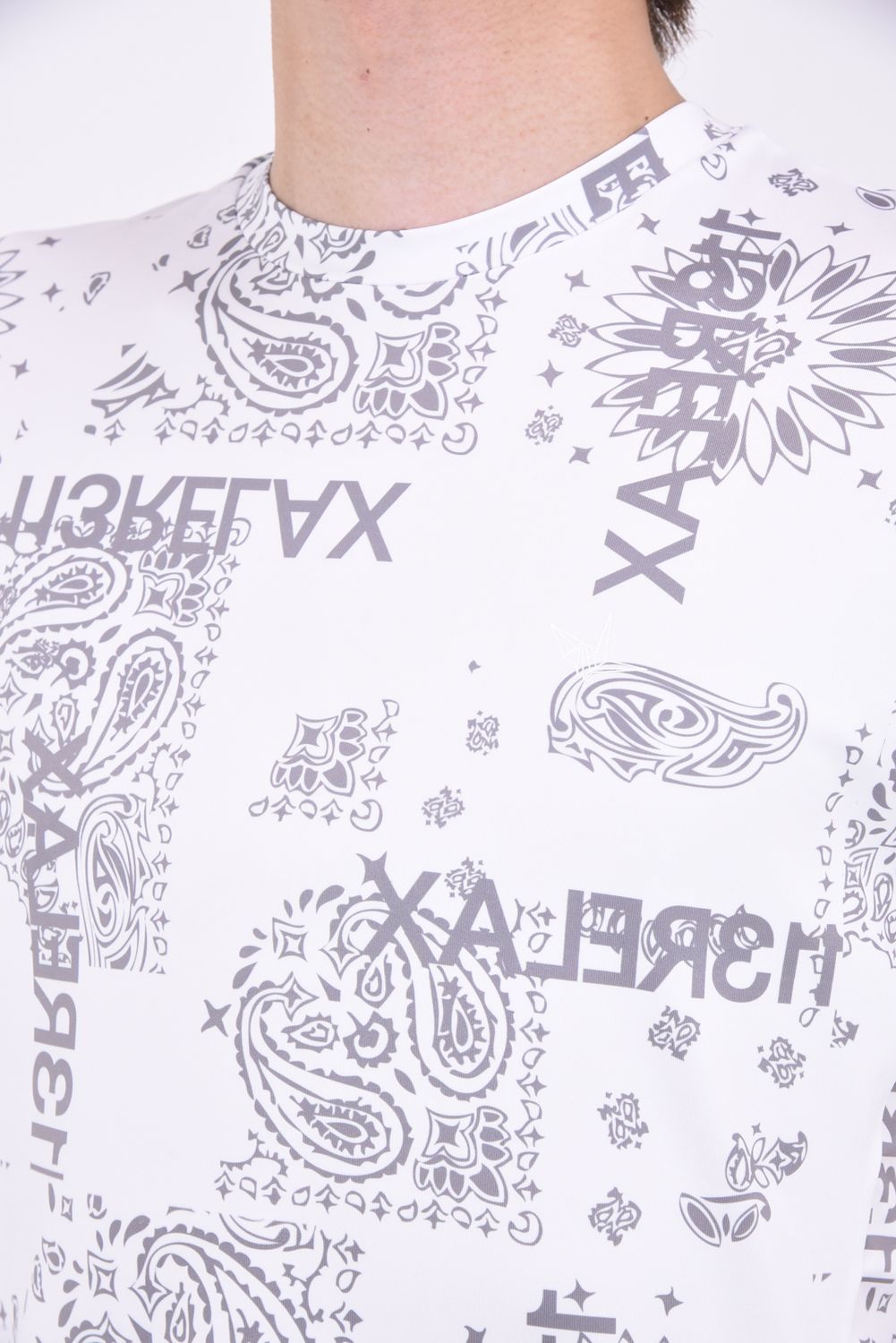 ALOHA PAISLEY T-SHIRTS / ペイズリー柄 半袖ラッシュガード ホワイト