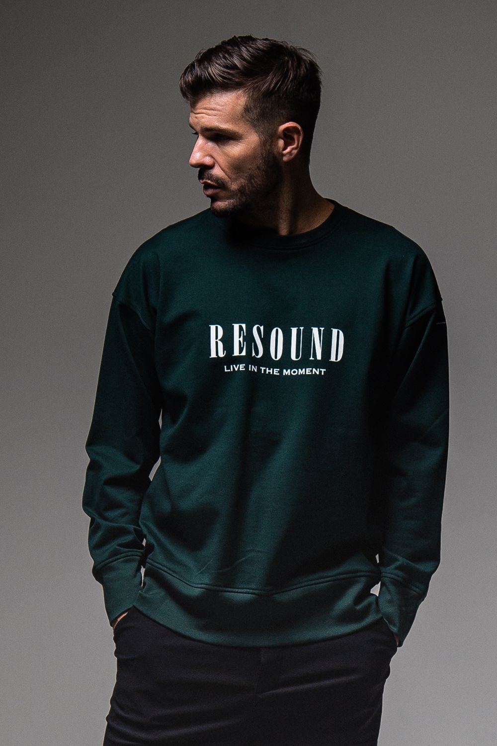 ID ROGO TRAINER / フロントロゴ ロングスリーブ トレーナー グリーン