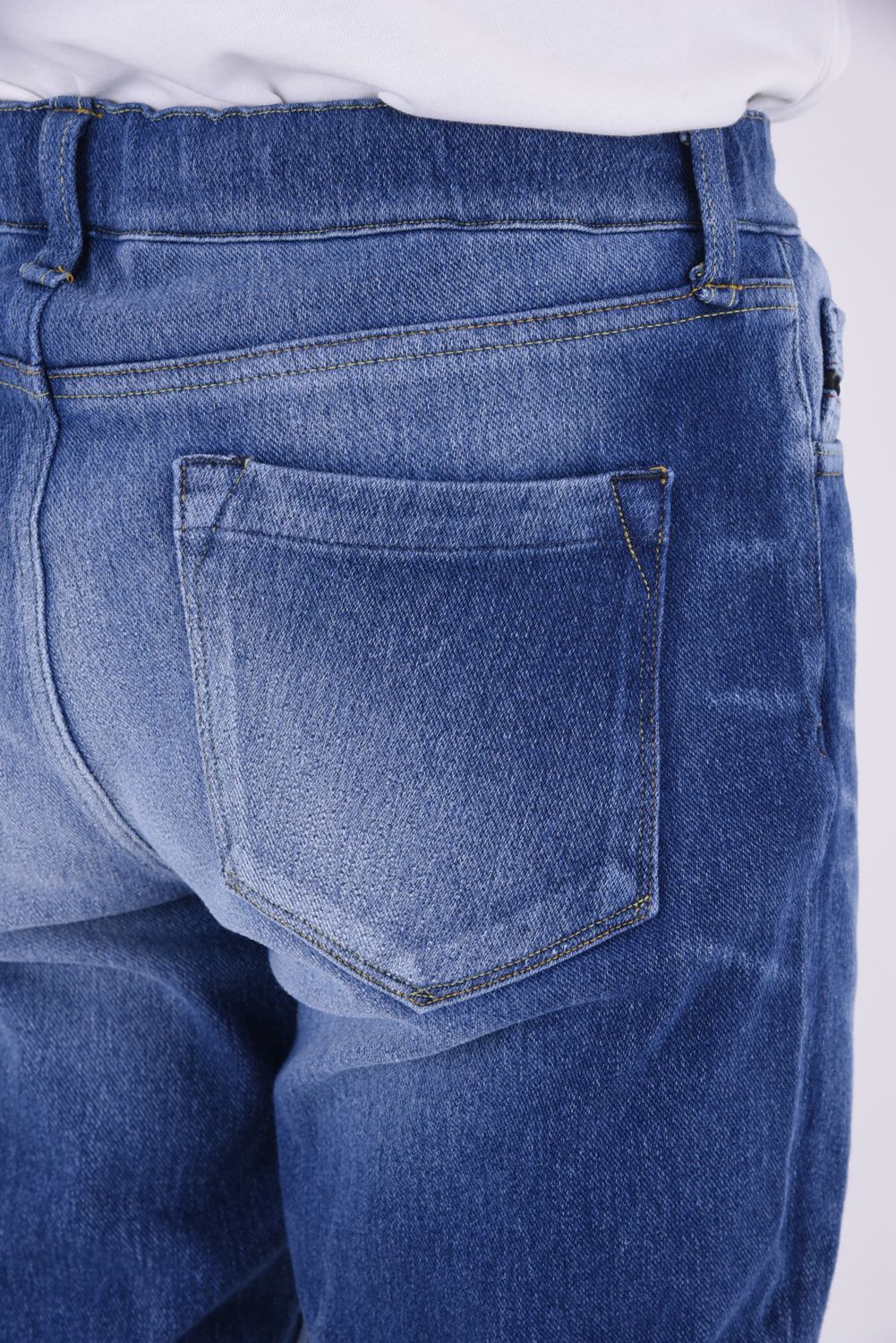 MICK DENIM JERSEY / 定番 デニム ジャージーンズ インディゴユーズド