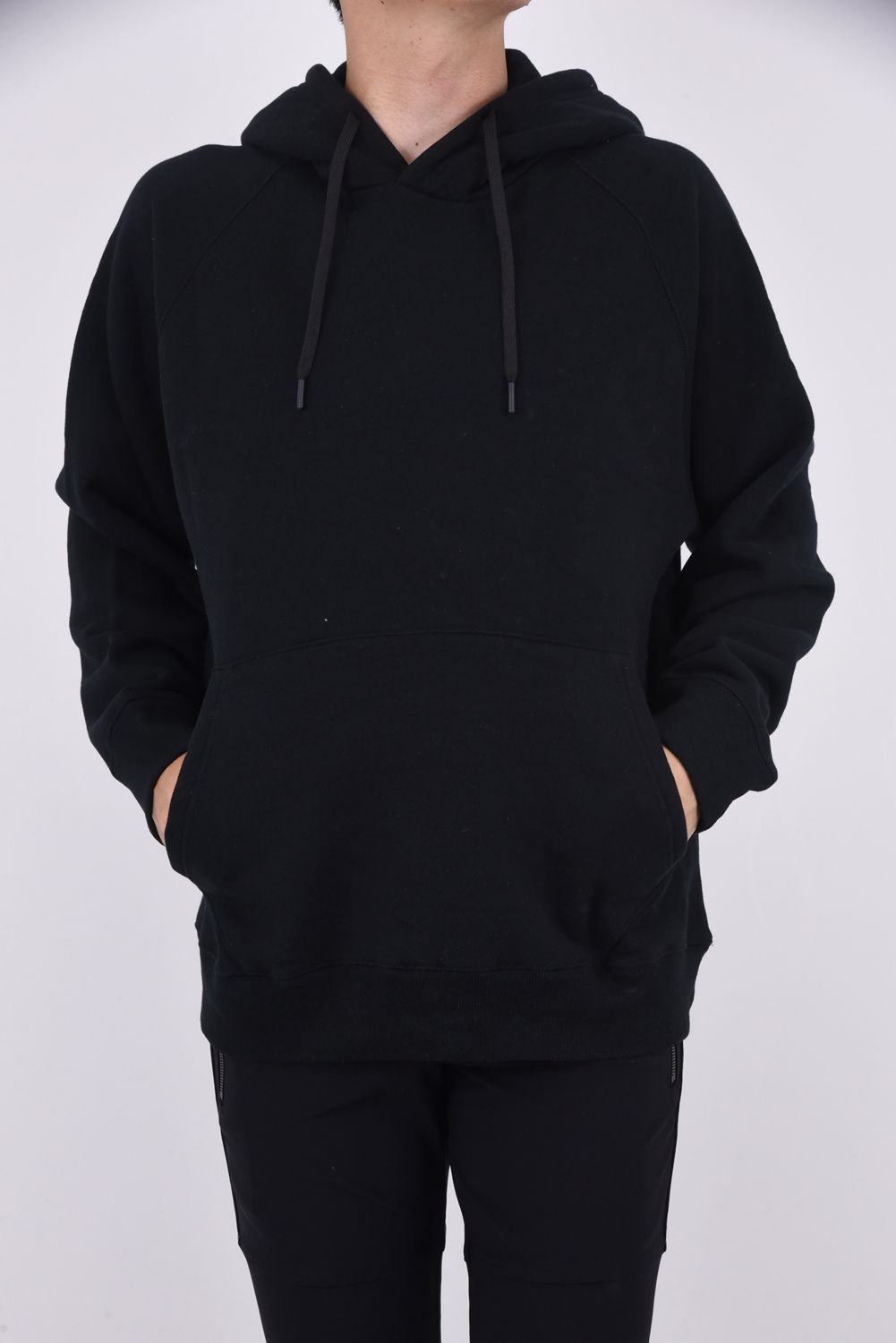 RW HOODIE / ワイドシルエット 裏毛 フーディー ブラック
