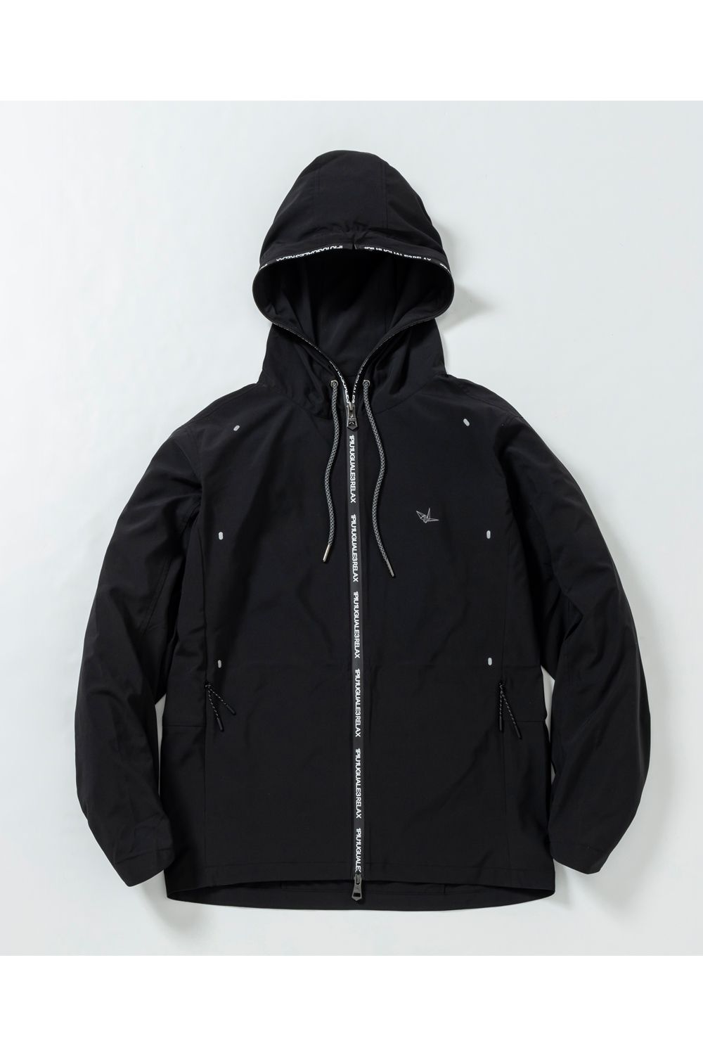 LOGO ZIP LIGHT HOODIE / ロゴジップ ライトフーディー ブラック