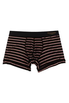 【待望のサイズ.XL入荷】 BORDER Short Boxer - ブラック / ピンク