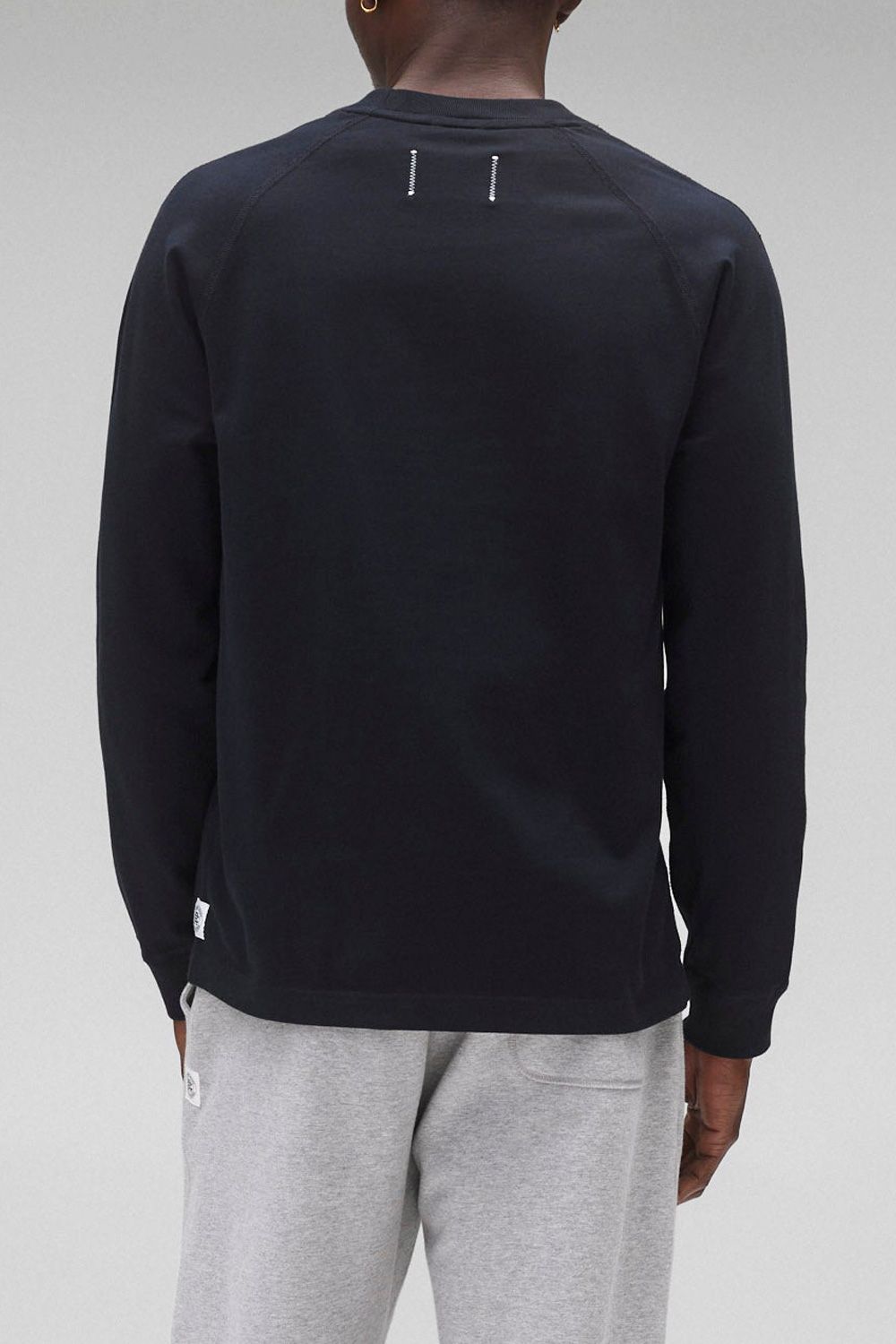 【国内正規品】【STANDARD FIT】 MIDWEIGHT JERSEY LONG SLEEVE / ミッドウェイト ジャージ スタンダード 長袖Tシャツ ネイビー