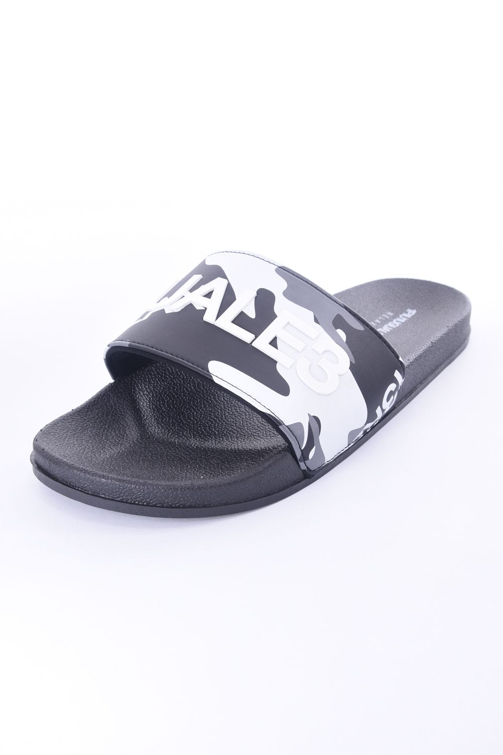CAMO PATTERN SANDALS / ロゴ オリジナルカモフラ柄 シャワーサンダル ブラックカモ