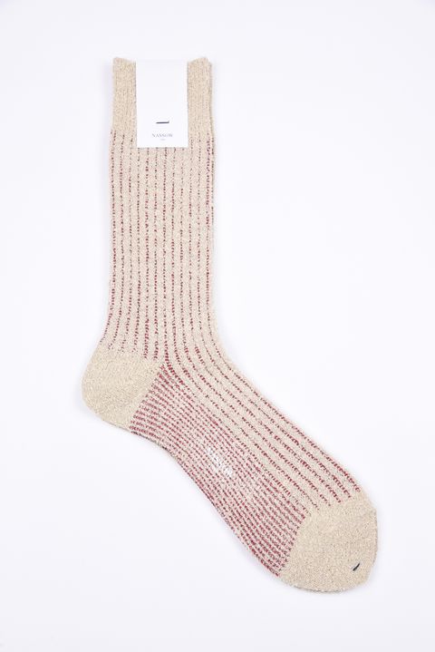 2 TONE RIB / 日本製 アクリルウール リブソックス アイヴォリー