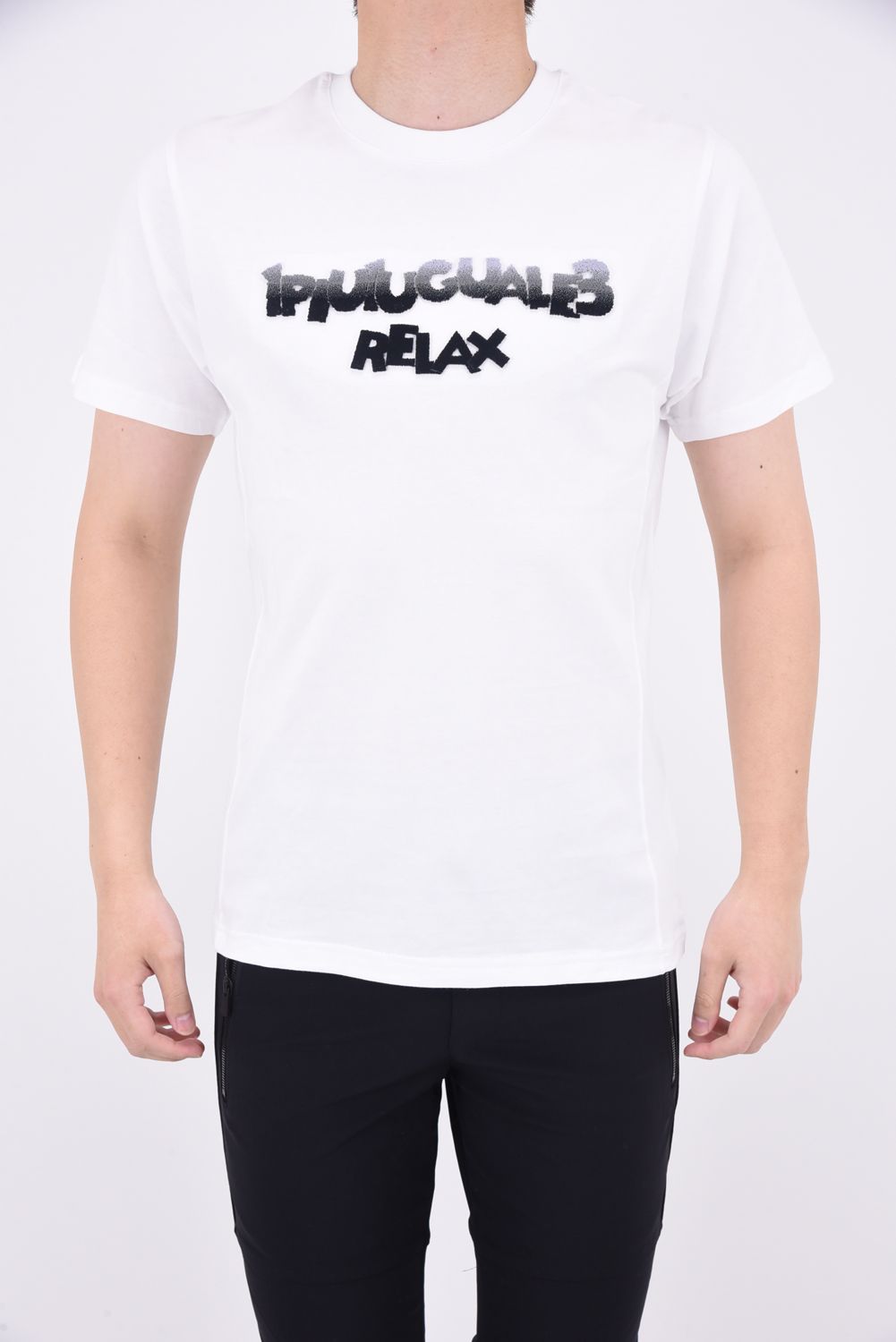 GRADATION TOOTHBRUSH EMBROIDERY T-SHIRTS / グラデーション 3Dロゴ 半袖Tシャツ ホワイト