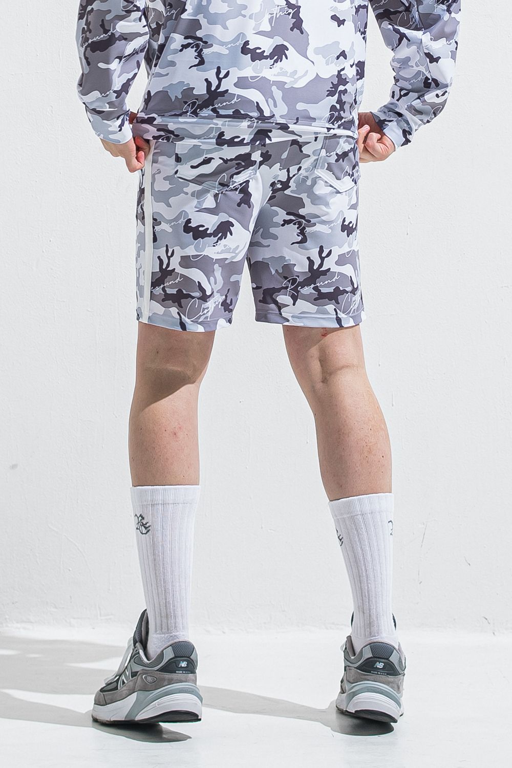 RUSH SHORTS / ラッシュガード カモフラージュ柄 ショートパンツ (ブラック) (5月末入荷予定) ※オーダー締切:2月15日(日)18時