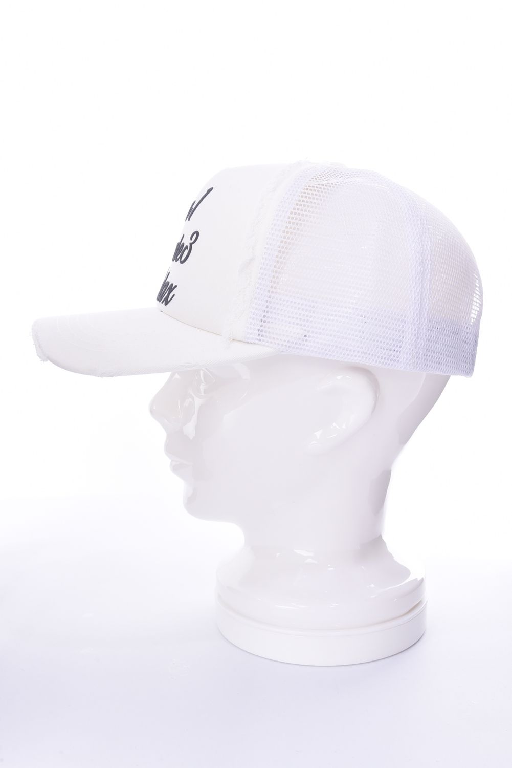 3 STEPS LOGO CAP / 発泡プリント ロゴキャップ ホワイト