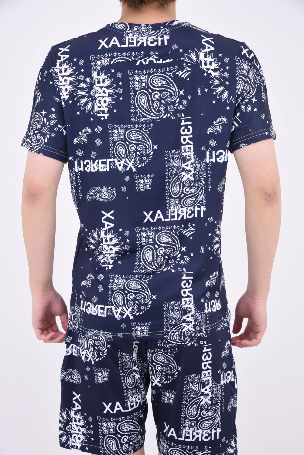 ALOHA PAISLEY T-SHIRTS / ペイズリー柄 半袖ラッシュガード ネイビー