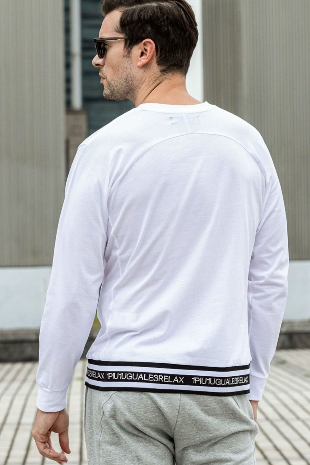 RHINESTONE HEM LONG SLEEVE / ラインストーン ヘム ロング ホワイト
